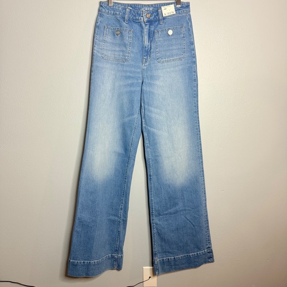 J.Crew High-rise Sailor denim trouser in 1996 semi-stretch 28T - Picture 2 of 8